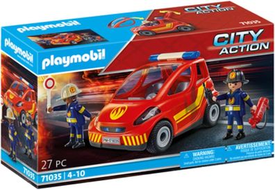 Playmobil City Action 71035 Feuerwehr Einsatzfahrzeug mit Anhängerkupplung