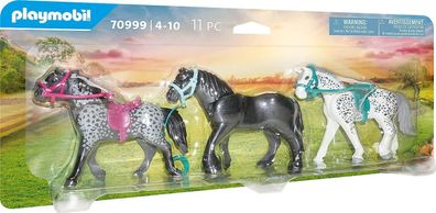 Playmobil 70999 3 Pferde: Friese, Knabstrupper & Andalusier, ab 4 Jahren, Kinder