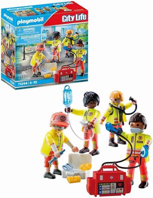 Playmobil City Life 71244 Rettungsteam, Spielzeug Kinder ab 4 Jahren, + 4 Figuren