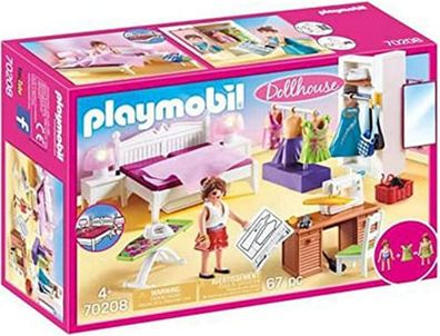 Playmobil Konstruktionsspielzeug Dollhouse Schlafzimmer mit Nähecke, Kinder