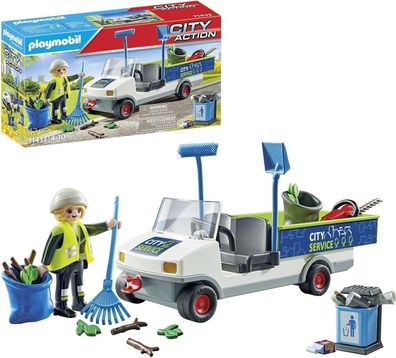 Playmobil City Action 71433 Stadtreinigung mit E-Fahrzeug, Ladefläche für Müll