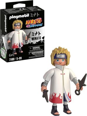 Playmobil Naruto 71109 Minato typischen weiß-roten Mantel und Zwei Kunai, Kinder