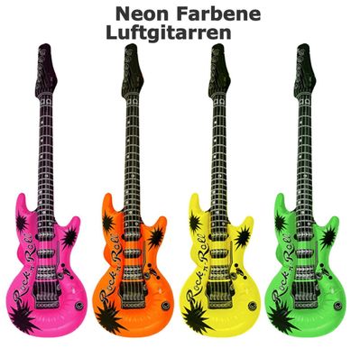 1 Neon Farbe aufblasbare Luftgitarre 1,06 m Musikinstrument aufblasbar Musik