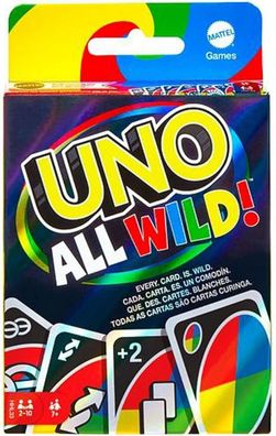 Mattel Games HHL33 - UNO All Wild Kartenspiel mit 112 Karten, Kinderspiel