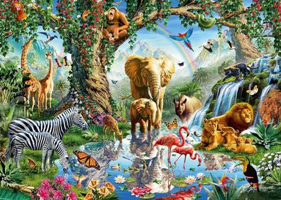 Ravensburger Puzzle 19837 - Abenteuer im Dschungel - 1000 Teile Puzzle Kinder