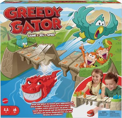 MATTEL Kalle Krokofalle - Alligator-Spiel mit bunten Spielfiguren Spiel Kinder