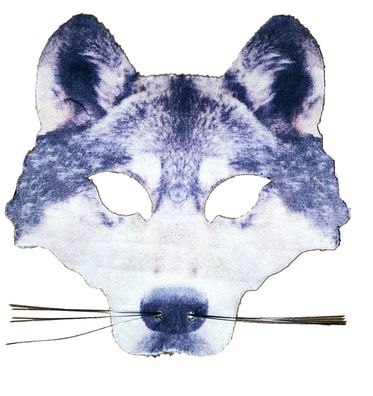 Tier Maske Wolf Erwachsene realistisch Tiermaske Raubtier Wolfsmaske 22 x 21 cm
