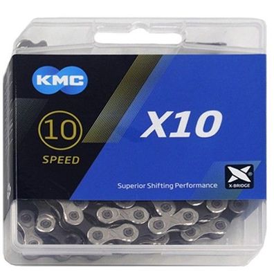 KMC Kette X10 10-fach 114 Glieder grau Karton