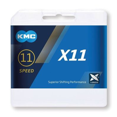 KMC Schaltungskette X11 silber/ grau1/2" x 11/128", 118 Glieder,5,65mm,11-f.