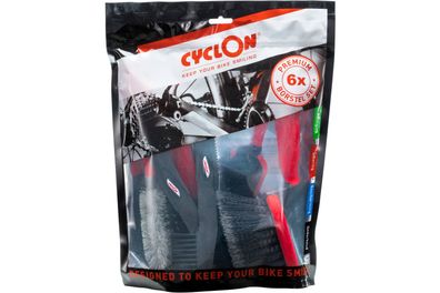 Cyclon Bürste Clean Set Kunststoff schwarz rot 6 Stück