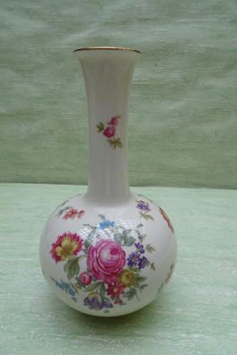 Thomas Rosenthal Vase Blütendekor mit Goldrand schlanker Hals nr 1120/2 ca 18cm