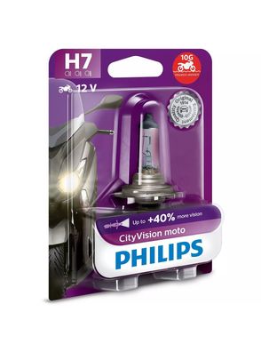 Philips H7 12V 55W PX26d CityVision Moto + 40% 1st. Blister
