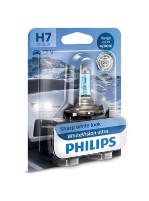 Philips H7 12V 55W PX26d WhiteVision Ultra 4200K 1 St. Blister