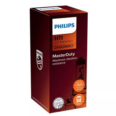 Philips H11 24V 70W PGj19-2 MasterDuty C1 1St.