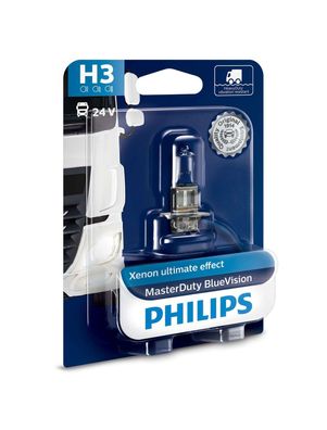 Philips H3 24V 70W PK22s 24V Halogen MasterDuty BlueVision 1St