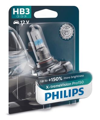 Philips HB3 12V 60W P20d X-tremeVision Pro150 1St. Blister