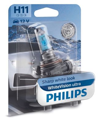 Philips H11 12V 55W PGJ19-2 WhiteVision Ultra 1St.