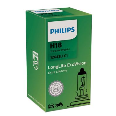 Philips H18 12V 65W PY26d-1 LongLife 1 St.