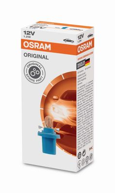 OSRAM 1,2W Kunststoffsockel Faltschachtel 12V Original