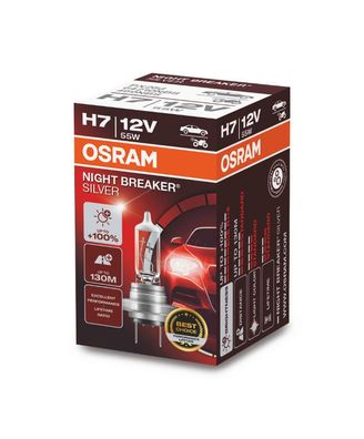 OSRAM H7 12V 55W PX26d NIGHT Breaker® SILVER + 100% 1 st.