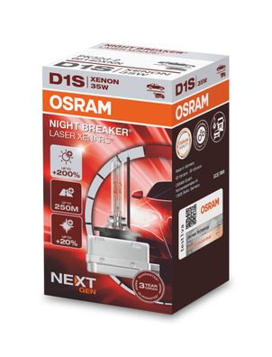 OSRAM D1S 12/24V XENARC® NIGHT Breaker® LASER + 200% 3 Jahre Garantie* 1 st.