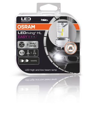 OSRAM LEDriving HL EASY H4/ H19 12V 18.7W/19W P43t/ PU43t-3 6000K White 2 St.