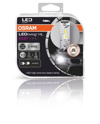 OSRAM LEDriving HL EASY H15 12V 3.8W/16.5W PGJ23t-1 6000K White 2 St.