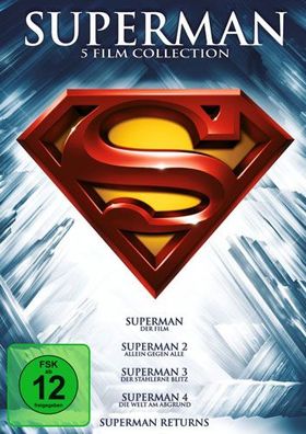 Superman 1 - 5 BOX (DVD) Film-Collection 5DVDs - WARNER HOME 1000442588 - (DVD Video