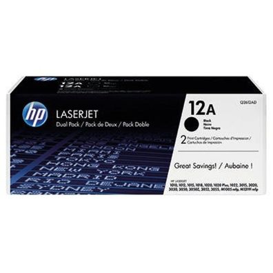 HP HP (Q2612AD) Dual Pack Black Schwarz Cartridge (Q2612AD)