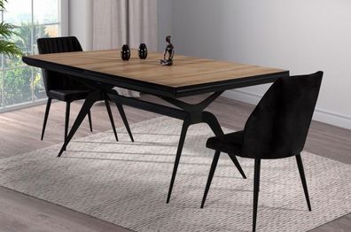 Luxus Esszimmertisch Ausziehbarer Design Küchentisch Holz Braun Tisch