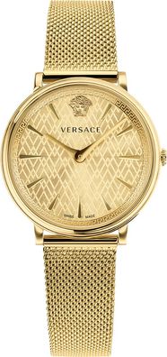 Versace VE8100619 V-Circle Lady gold Edelstahl Armband Uhr Damen NEU