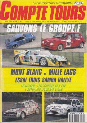 Compte Tours Nr. 29, 09/1992, Rallye, Rallycross, Autocross, Motorsport