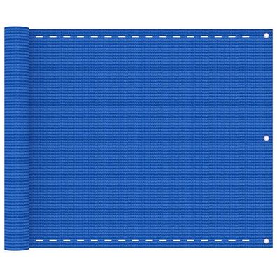 Balkon-Sichtschutz Blau 75x600 cm HDPE