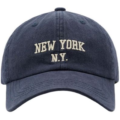 New York Dad Caps Kappen NY Baseball Cap NYC Kappe N.Y. City Dunkelblaue Capy
