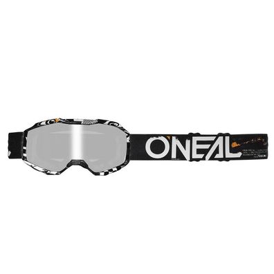 O'NEAL Bike Goggles B-10 Attack Black/ White - Silver Mirror