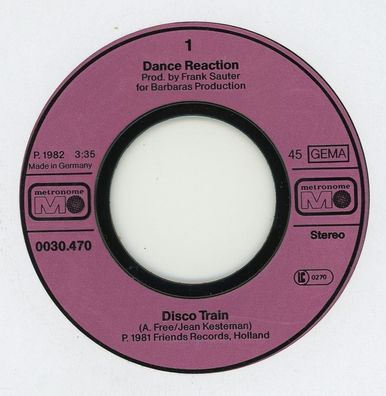 7" Dance Reaction - Disco Train ( Ohne Cover )