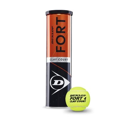 Dunlop Fort All Clay 4er-Dose Tennisbälle