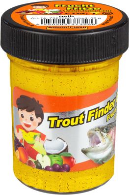 FTM Trout Finder Bait Forellenteig Frucht Fritze 50 Gramm gelb