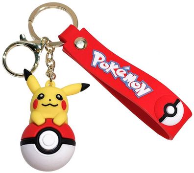 Pikachu Schlüsselanhänger Schlüsselring Pokemon Poke Ball Schlüsselbund Keychain