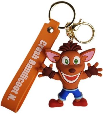 Crash Bandicoot Schlüsselanhänger Schlüsselring Cartoon Schlüsselbund Keychain
