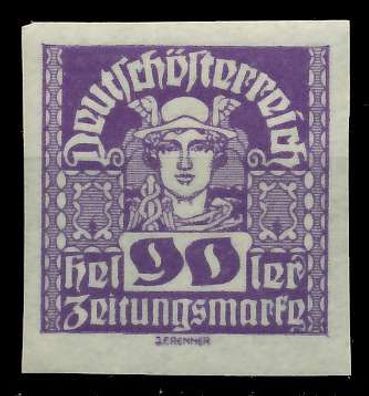 Österreich 1920 21 Zeitungsmarken Nr 308x postfrisch X7A8986