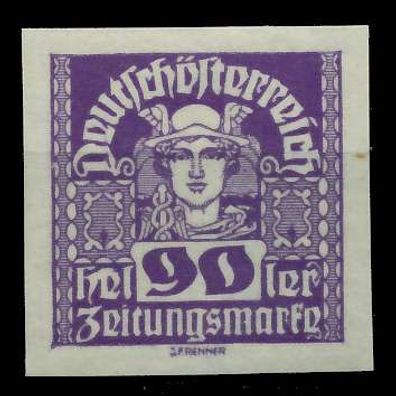 Österreich 1920 21 Zeitungsmarken Nr 308x postfrisch X7A8982