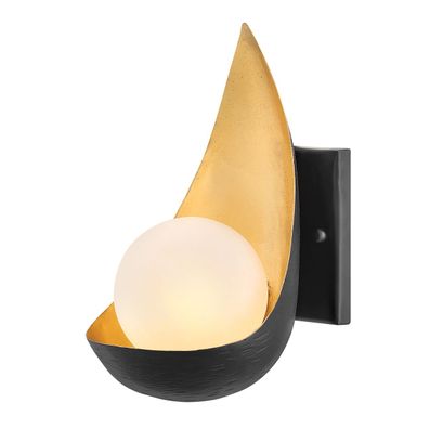 Elstead Ren Wandlampe LED mattschwarz und gold G9 300lm IP20 140x165x254mm dimmbar