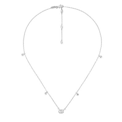 Gucci – YBB479231001 – GG Running-Halskette aus 18-karätigem Weißgold und Diamanten