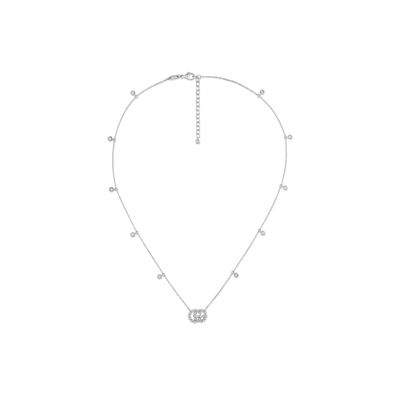 Gucci – YBB481624002 – GG Running-Halskette aus 18-karätigem Weißgold und Diamanten