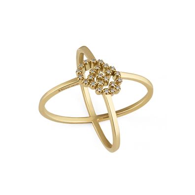 Gucci – YBC582548001 – GG Running Ring aus 18 Karat Gelbgold und Diamanten