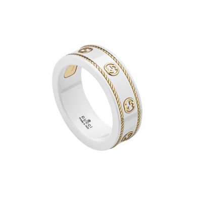 Gucci – YBC606826002 – Icon-Ring aus Gelbgold und Zirkonia