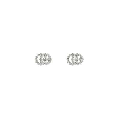 Gucci – YBD481676003 – GG Running-Ohrstecker aus 18-karätigem Weißgold und Diamanten