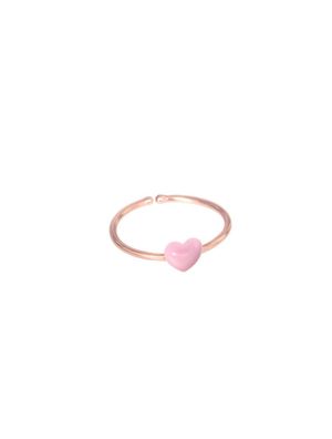Maman Et Sophie – ANCUBP – 18-karätiger rosafarbener Herz-Emaille-Ring