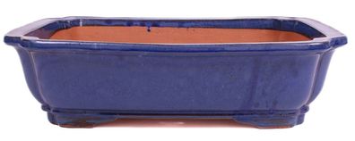Bonsai - Schale eckig 47 x 37.5 x 12.5 cm, blau, handgemacht, frostfest 40417